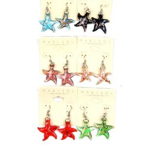 Murano Glass Starfish Earrings